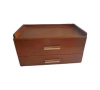 Fenteer Organisateur de Capsules de Café En Bois avec Tiroirs pour Rangement de Dosettes de Thé et Accessoires Adapté pour Cuisine Bureau et Salon, Brun