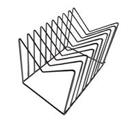 Fenteer Organisateur de Dossiers de Bureau avec Séparateur de Fichiers Support de Magazines Étagère à Livres Présentoir à Documents En Fer Design Moderne, Noir