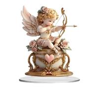 Fenteer Ornement de Table Plat en Acrylique 2D pour Armoire, Intérieur et Extérieur, Dieu de l'amour