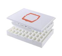 Fenteer Palette D'aquarelle Vide, Boîte de Rangement pour Peinture, Palette de Mélange de Gouache pour