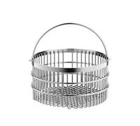 Fenteer Panier à goûter en fil métallique, panier de rangement robuste en acier inoxydable pour la cuisine ou le bureau, 18 Cm avec Poignée