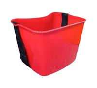 Fenteer Panier de Cueillette Multifonctionnel Panier de Jardinage Seau à Fruits Bac de Rangement en PP avec Bandoulière Adapté pour Le Ramassage du Thé et La, Rouge