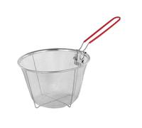 Fenteer Panier de Friture Panier de Service Panier à Frire Égouttoir Polyvalent En Fil D'Acier Inoxydable avec Manche Détachable Adapté pour Les Barbecues et, 15cmx9cm