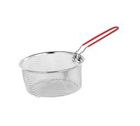 Fenteer Panier de Friture Panier de Service Panier à Frire Égouttoir Polyvalent En Fil D'Acier Inoxydable avec Manche Détachable Adapté pour Les Barbecues et, 18 Cm X 8.5 Cm