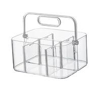 Fenteer Panier de rangement portable compartimenté avec poignée, empilable, pour cosmétiques et loisirs créatifs, 20cmx16cmx10cm