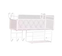 Fenteer Panier de rangement suspendu de chevet, pratique et polyvalent, avec crochets, organisateur suspendu pour barrières de lit, dortoir, maison, hôtel, avec Boîte à Mouchoirs