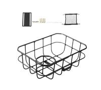 Fenteer Panier de Vélo Amovible pour Guidon Porte-Bagages Arrière Sacoche de Rangement en Alliage D'Aluminium Robuste Adapté pour Le Cyclisme de Loisir sur VT, Vis Noires