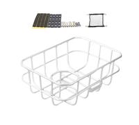 Fenteer Panier de Vélo Amovible pour Guidon Porte-Bagages Arrière Sacoche de Rangement en Alliage D'Aluminium Robuste Adapté pour Le Cyclisme de Loisir sur VT, Tôle de Fer Blanche