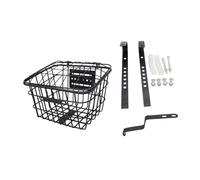 Fenteer Panier de Vélo pour Enfants Panier Avant de Guidon Corbeille de Rangement en Fil Métallique Robuste avec Revêtement Antirouille Approprié pour Les Ba, avec Un Couvercle