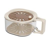 Fenteer Panier Égouttoir à Fruits avec Bac de Drainage Couvercle Ajustable Rangement Réfrigérateur Poignée Rabattable Résistant Convient à La Cuisine Salle de, Couleur Café