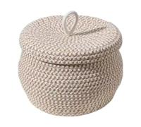 Fenteer Panier en Corde de Coton pour Rangement, Bac à œufs, Panier à Déchets Tissé pour Salle de Bain, Cuisine, Espace de Vie, L
