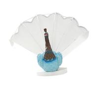 Fenteer Paon Pot Fleurs Décoratif Résine Artisanale Conteneur Plante Bonsaï Ornement Paon Miniature Élégant Adapté Table Rebord Fenêtre Balcon, Bleu