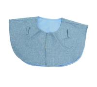 Fenteer Parrot Anti Scratch Shoulder Protector Protection Épaule en Lin pour Oiseaux Facile à Enfiler Cape Anti-Morsure avec Support pour Accessoires Suspendu, Bleu-Gris