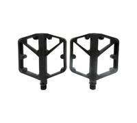 Fenteer Pédales de Vélo de Montagne Plates Nylon Large Plateforme Antidérapantes Légères Roulements Scellés Convient Cyclisme Route Ville, Noir