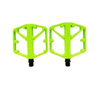 Fenteer Pédales de Vélo de Montagne Plates Nylon Large Plateforme Antidérapantes Légères Roulements Scellés Convient Cyclisme Route Ville, Vert