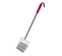 Fenteer Pelle à litière pour Chat avec Manche allongé et Tamis Robuste pour litière pour Chat, Outil de ramassage des déchets d'animaux domestiques pour, Rouge