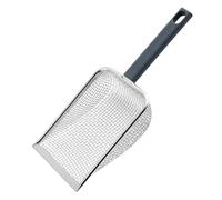 Fenteer Pelle à Litière pour Chat en Acier Inoxydable à Maillage Fin avec Poignée Ergonomique pour Nettoyage Efficace Adaptée Aux Chats et Petits Reptiles, 6 Mailles