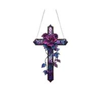 Fenteer Pendentif Crucifix en Acrylique pour Bureau et Chambre à Coucher