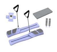 Fenteer Pilates Board Planche Abdominale Réformeur D'Entraînement Musculaire Portable Machine de Pilates Multifonction Matériau PP avec Minuteur Adapté à La M, Violet