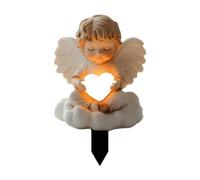 Fenteer Piquet de Jardin Ange Décoration de Jardinage Accessoire de Figurine Plate avec Insertion Facile Adapté pour Cadeaux à La Famille et, GarÇon