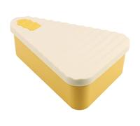 Fenteer Pizza Conteneur Hermétique en Silicone Alimentaire Réutilisable avec Système de Verrouillage Triangulaire pour Stockage Sécurisé Adapté Au Transport R, S Beige Yellow
