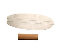 Fenteer Planche D'Équilibre Planche de Gainage et de Coordination Équipement D'Entraînement en Bois pour La Réactivité Adaptée pour Les Débutants Les Surfeur, Couleur du Bois