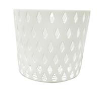 Fenteer Planteur Suspendu Blanc avec Drainage pour Décoration Intérieure et Extérieure, 12.6x6.8x10cm