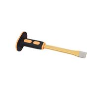 Fenteer Plat Portable En Acier Traité Thermiquement avec Poignée Ergonomique et Protection Main pour Travail de Maçonnerie Sculpture Démolition, 30cm