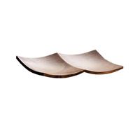 Fenteer Plateau En Bois pour Service de Thé et Collations, 2 Compartiments