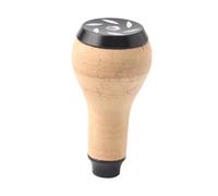 Fenteer Poignée de Moulinet de Pêche en Bois et Aluminium pour Remplacement Accessoire Réparation Légère avec Prise Confortable Adaptée à La Pêche Sportive Ut, Noir