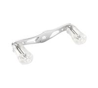 Fenteer Poignée de Moulinet de Pêche Ergonomique en Alliage D'Aluminium et Acrylique avec Bras Double pour Accessoire de Réparation et Modification Convient à, Main Droite