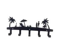 Fenteer Porte-clés Mural Multifonction En Fer à 5 Crochets pour Chambre à Coucher