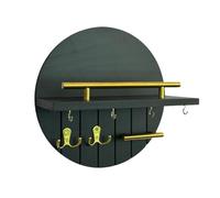 Fenteer Porte-clés Mural Organisateur et Support pour Clés avec Rangement de Courrier Étagère Suspendue En Bois Rustique Adapté pour Chambre Couloir et, Style F