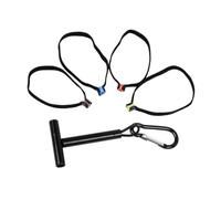 Fenteer Porte- de Bas de Ligne Outil de Pêche Support de Pointe Distributeur de Fil avec Conception Portable en Métal Adapté pour en Riviè, avec 4 Bobines Tender