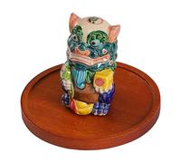 Fenteer Porte-encens de Statue Chinois avec Plateau Rond pour Table D'entrée