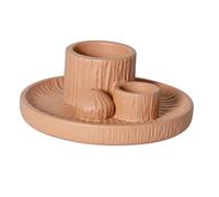 Fenteer Porte-encens Encensoir Centre de Table Support D'Encens avec Plateau Artistique Élégant Qui Récupère Les Cendres Adapté pour La Méditation Le Bureau, Rose