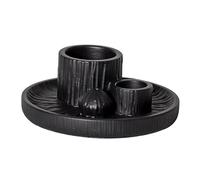 Fenteer Porte-encens Encensoir Centre de Table Support D'Encens avec Plateau Artistique Élégant Qui Récupère Les Cendres Adapté pour La Méditation Le Bureau, Noir