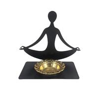 Fenteer Porte-encens Moderne Porte-cônes Encens Brûleur Fer Art Déco Sculpture Abstraite Statuette Créative Matériau Fer Adapté Bureau Méditation Chambre, Style B