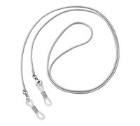 Fenteer Porte-Lunettes Chaînes à Lunettes en Métal Acier Inoxydable - Argenté, 76cm