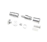 Fenteer Porte Moulinet Canne à Pêche Ensemble Composants Aluminium Alliage Réparation Accessoires Métal Résistant Portable Convient pour Remplacement Canne à, Argent 7 Mm