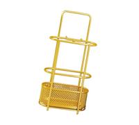 Fenteer Porte-parapluie Support de Rangement Bac Organisateur et Étagère à Parapluies En Fer Robuste avec Collecteur D'Eau Approprié pour La Maison Le Bureau, or