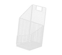 Fenteer Porte-parapluies Support de Rangement Bac Carré Organisateur D'Entrée et Rangement pour Cannes En Fer Ajouré avec Bac Collecteur pour Maison Bureau Co, Blanc