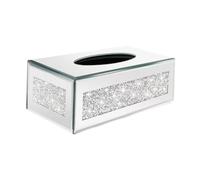 Fenteer Porte-rouleaux de Tissus En Verre Élégant avec Ouverture Pratique pour Salon Chambre et Bureau, Argent