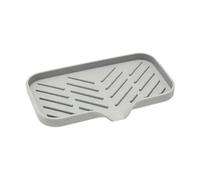 Fenteer Porte-savon Silicone Plateau Salle Bain Égouttoir Support Organisateur Antidérapant Résistant à L'Eau Fonction D'Égouttage Adapté à La Salle de Bain C, Grand