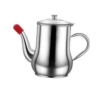 Fenteer Pot à Huile En Acier Inoxydable, Récipient pour Huile de Cuisson, Grande Capacité, Robuste, Polyvalent, Robuste, pour Le Camping, 500 Ml
