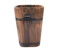 Fenteer Pot de Fleur Jardinière en Bois Seau Décoratif Cache-Pot avec Un Rétro pour Une Touche D'Élégance Convient pour La Décoration du Salon du, M