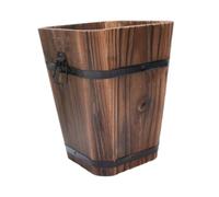 Fenteer Pot de Fleur Jardinière en Bois Seau Décoratif Cache-Pot avec Un Rétro pour Une Touche D'Élégance Convient pour La Décoration du Salon du, L
