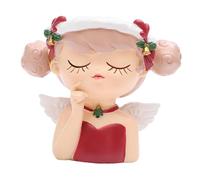 Fenteer Pot de Fleur Résine Elf Fille Contenant Jardin Sculpture Drainage Ornement Stable Convient à Maison Bureau Décoration, Style C