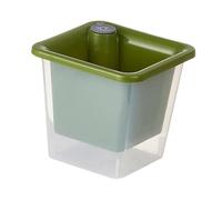 Fenteer Pot de Fleurs Auto-arrosant pour Plantes d'intérieur 12 cm de Hauteur Jardinière élégante Jardinière pour Pothos Violettes africaines Fleurs, Vert