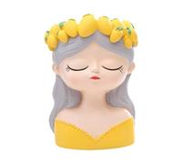 Fenteer Pot de Fleurs Dessin Animé Contenant Original Vase Décoratif Jardinière en Résine pour Plantes Approprié pour Le Café La Maison, Style A